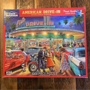 White Mountain 1,000 piece puzzle - American Drive-In